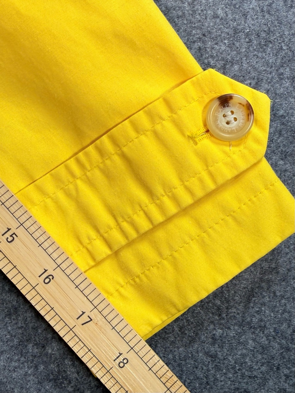 Lauren Ralph Lauren Yellow Trench Coat Jacket Size Small Cotton Blend l Raincoat - Picture 13 of 13